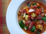 Potato and Yam Soup With Spinach and Bacon + 30 Day Shred